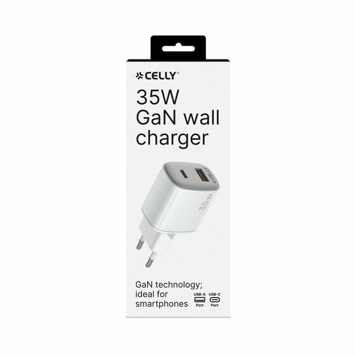 Cargador de Pared Celly UPTC1USB1USBC35 Cargador de Pared Celly UPTC1USB1USBC35