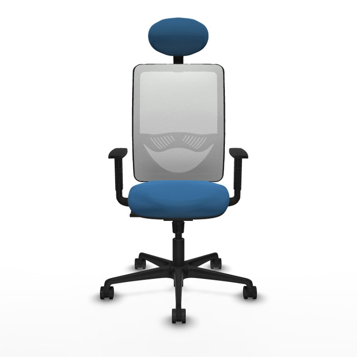 PIQUERAS Y CRESPO Silla de oficina Zulema con mecanismo Sincro Azul claro y Blanco PIQUERAS Y CRESPO Silla de oficina Zulema con mecanismo Sincro Azul claro y Blanco