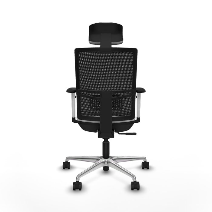PIQUERAS Y CRESPO Silla de oficina Yunquera con mecanismo Sincro, Blanco y Negro