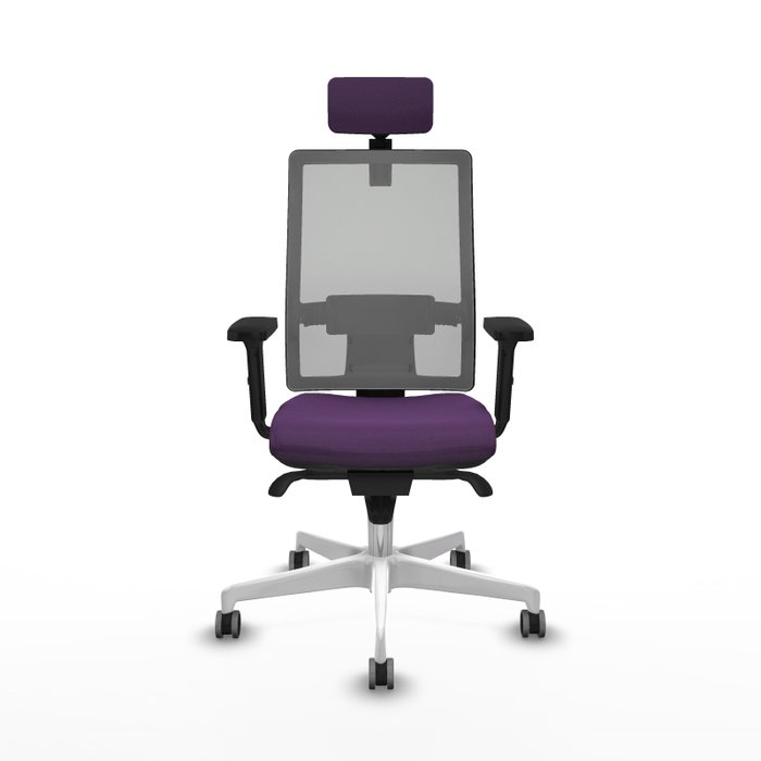 PIQUERAS Y CRESPO Silla de oficina Horna con mecanismo Sincro, Morado y Gris