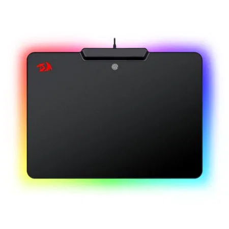 Redragon Epeius RGB P009 Alfombrilla de Ratón Gaming Rígida, RGB 16.8M Colores, Antideslizante, Superficie Speed, Negro Translúcido, 350x250mm