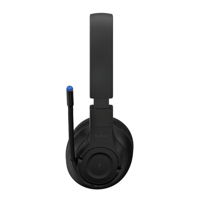 Belkin Auriculares SOUNDFORM Inspire AUD006btBLK Inalámbricos para Niños Bluetooth 5.2 Plegables Micrófono, Volumen Limitado 85dB 35h Batería Negro