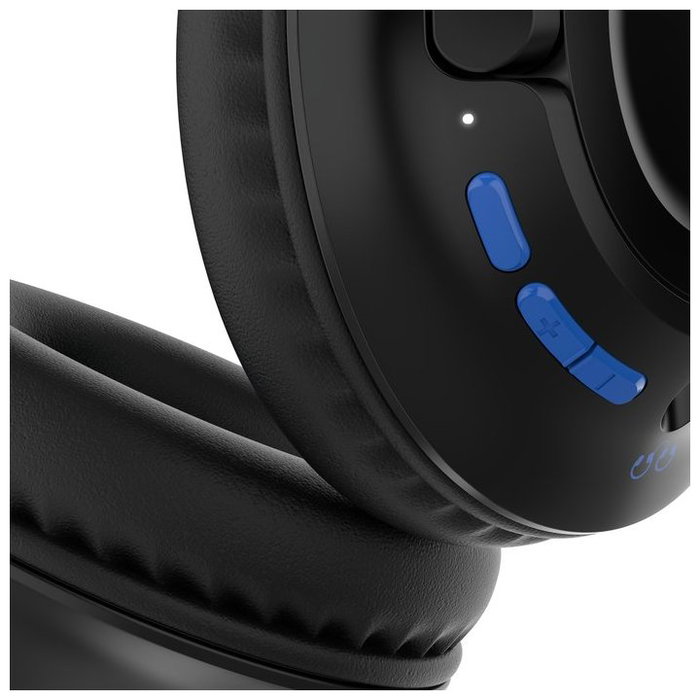 Belkin Auriculares SOUNDFORM Inspire AUD006btBLK Inalámbricos para Niños Bluetooth 5.2 Plegables Micrófono, Volumen Limitado 85dB 35h Batería Negro