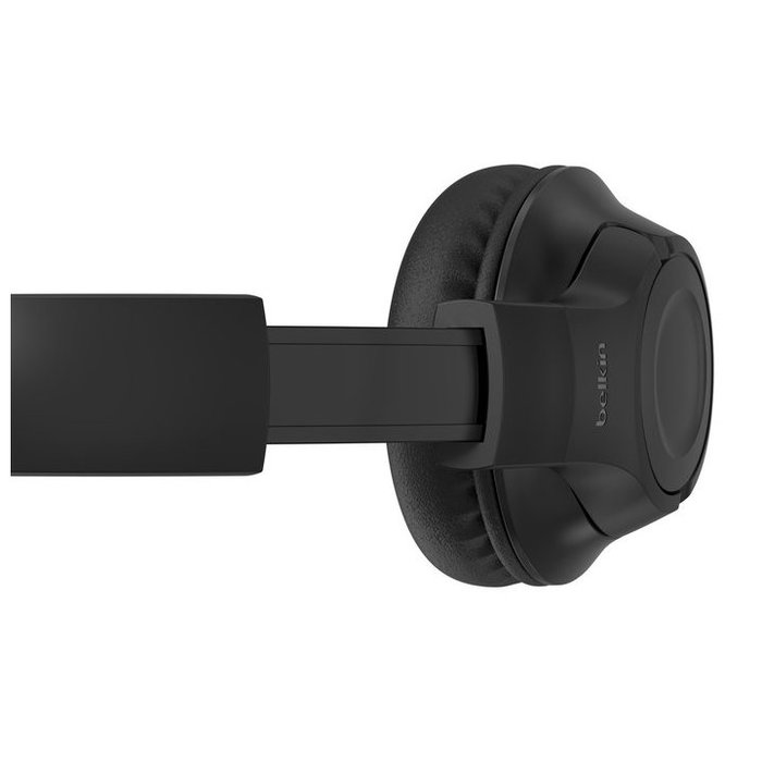 Belkin Auriculares SOUNDFORM Inspire AUD006btBLK Inalámbricos para Niños Bluetooth 5.2 Plegables Micrófono, Volumen Limitado 85dB 35h Batería Negro