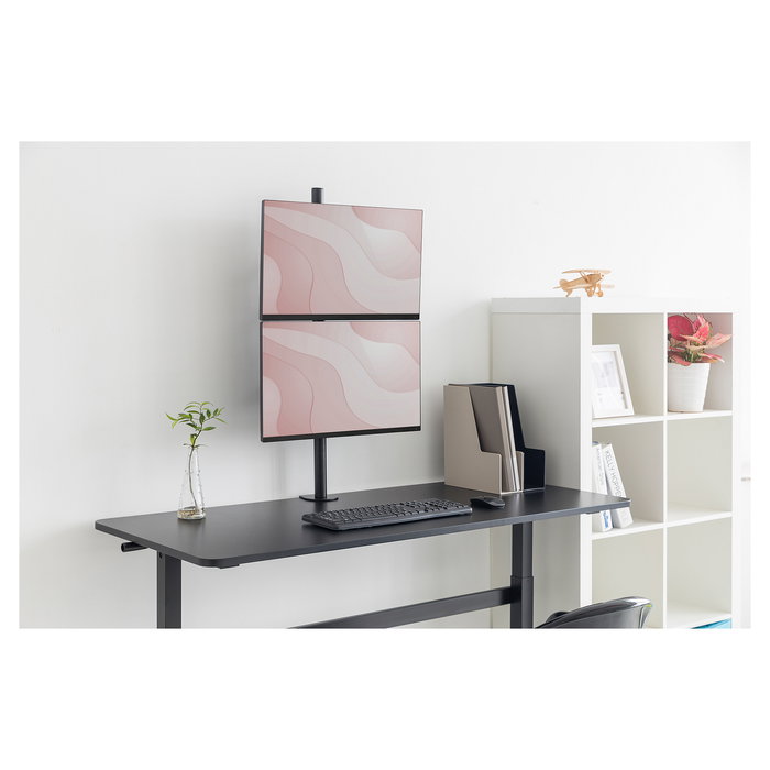 Digitus Dual Vertikal Monitorhalterung, Soporte Vertical Doble para Monitores hasta 2x 32" (81 cm) y 2x 8 kg