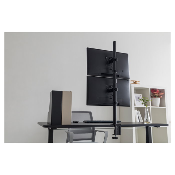 Digitus Dual Vertikal Monitorhalterung, Soporte Vertical Doble para Monitores hasta 2x 32" (81 cm) y 2x 8 kg