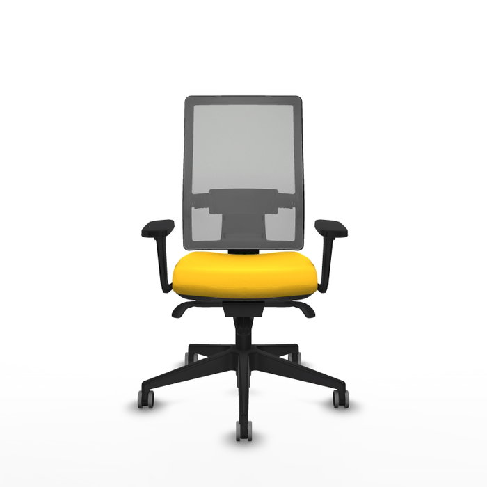 PIQUERAS Y CRESPO Silla de oficina Horna con mecanismo Sincro, Amarillo y Gris PIQUERAS Y CRESPO Silla de oficina Horna con mecanismo Sincro, Amarillo y Gris