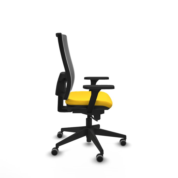 PIQUERAS Y CRESPO Silla de oficina Horna con mecanismo Sincro, Amarillo y Gris PIQUERAS Y CRESPO Silla de oficina Horna con mecanismo Sincro, Amarillo y Gris