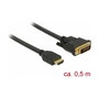 DeLOCK 85651 Cable Adaptador de Video HDMI a DVI 0,5 m