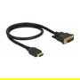 DELOCK 85651 Cable HDMI a DVI Bidireccional 0.5 m Macho a Macho Chapado en Oro 2560 x 1600