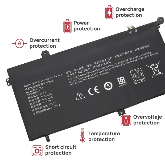 Generico Batería para Huawei Matebook D PL-W09 PL-W19 PL-W29 MRC-W00 MRC-W60