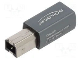 DeLOCK Adaptador USB 2.0 USB Type-C hembra a USB Tipo-B macho, Antracita