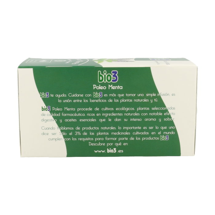 Bio3 Poleo Menta 25 bolsitas infusoras de infusión ecológica