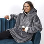 Home Deco Factory Sudadera con Bolsillo y Capucha SWEAT PLAID