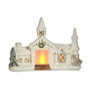 KRIST+ Casa Ceramica Nevada Luz con LED (Set de 2)