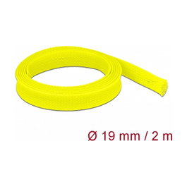 DeLOCK Funda trenzada estirable 2 m x 19 mm Amarillo