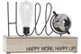 DKD Home Decor Decoración Luminosa Negro Natural 2 Unidades 8 x 21 x 30 cm