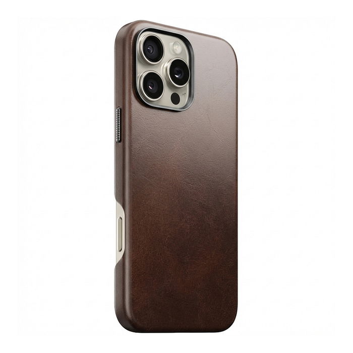 Nomad Modern Leather Case para iPhone 16 Pro Max - Funda de Cuero Horween en Color Rustic Brown Nomad Modern Leather Case para iPhone 16 Pro Max - Funda de Cuero Horween en Color Rustic Brown