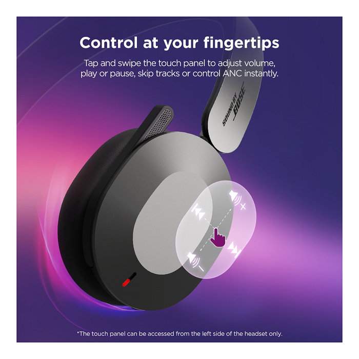 Lenovo 8550 Aura Edition Auriculares Inalámbricos con ANC Plegables USB-C para Teams Gris