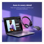 Lenovo 8550 Aura Edition Auriculares Inalámbricos con ANC Plegables USB-C para Teams Gris