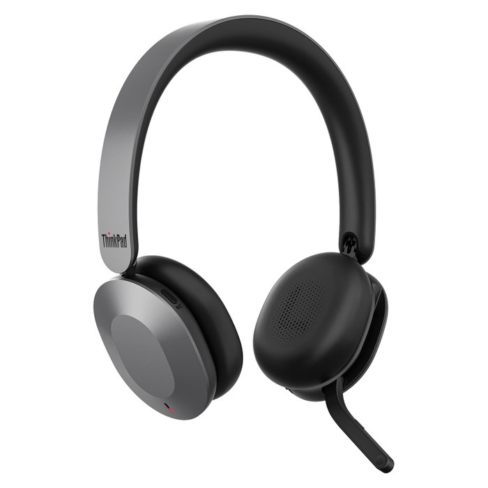 Lenovo 8550 Aura Edition Auriculares Inalámbricos con ANC Plegables USB-C para Teams Gris