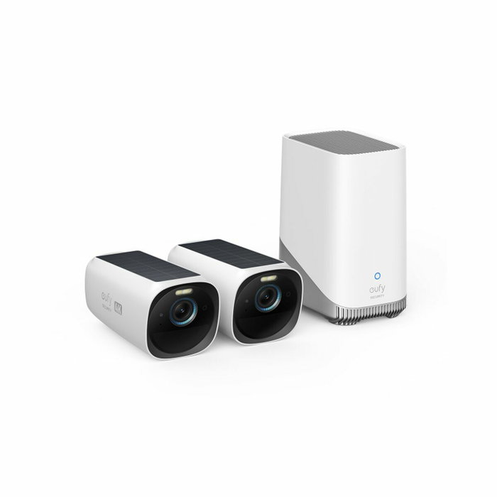 EUFY eufyCam 3 Kit de Seguridad con 2 Cámaras 4K y Panel Solar