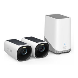 EUFY eufyCam 3 Kit de 2 Cámaras de Seguridad Exterior 4K con Panel Solar Integrado, Reconocimiento Facial, Almacenamiento Local 1TB SSD, Sin Cuotas Mensuales