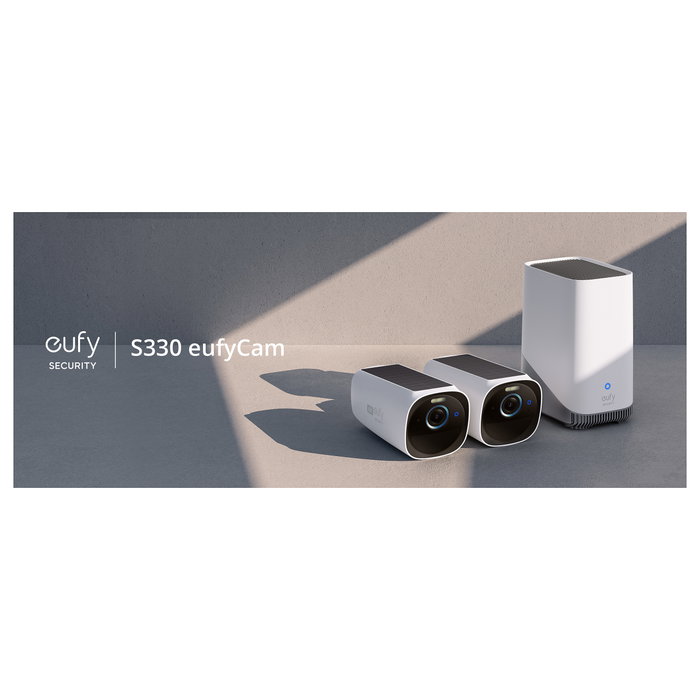 EUFY eufyCam 3 Kit de 2 Cámaras de Seguridad Exterior 4K con Panel Solar Integrado, Reconocimiento Facial, Almacenamiento Local 1TB SSD, Sin Cuotas Mensuales