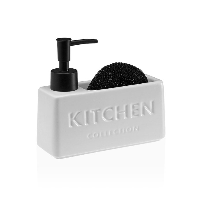 Versa Dispensador Estropajero Kitchen Blanco 16x15 cm (2 Unidades) Versa Dispensador Estropajero Kitchen Blanco 16x15 cm (2 Unidades)