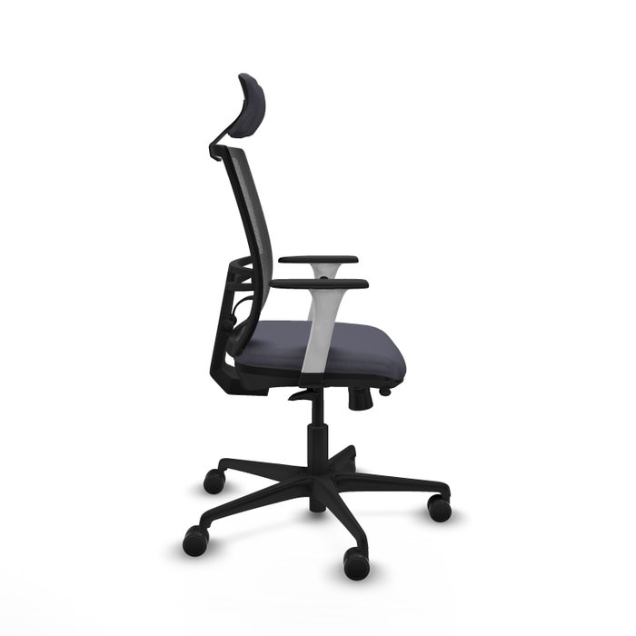 PIQUERAS Y CRESPO Silla de oficina Yunquera con mecanismo Sincro/Traslack Gris y Negro