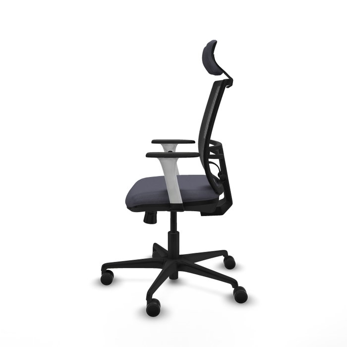 PIQUERAS Y CRESPO Silla de oficina Yunquera con mecanismo Sincro/Traslack Gris y Negro