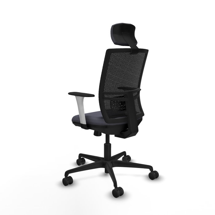 PIQUERAS Y CRESPO Silla de oficina Yunquera con mecanismo Sincro/Traslack Gris y Negro