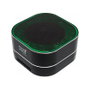 MANHATTAN 164993 Sound Science Metallic LED Bluetooth Altavoz, Bluetooth 5.0, Micrófono, FM Radio, Ranura MicroSD, Negro