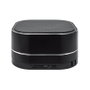 MANHATTAN 164993 Sound Science Metallic LED Bluetooth Altavoz, Bluetooth 5.0, Micrófono, FM Radio, Ranura MicroSD, Negro