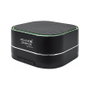 MANHATTAN 164993 Sound Science Metallic LED Bluetooth Altavoz, Bluetooth 5.0, Micrófono, FM Radio, Ranura MicroSD, Negro