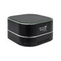 MANHATTAN 164993 Sound Science Metallic LED Bluetooth Altavoz, Bluetooth 5.0, Micrófono, FM Radio, Ranura MicroSD, Negro