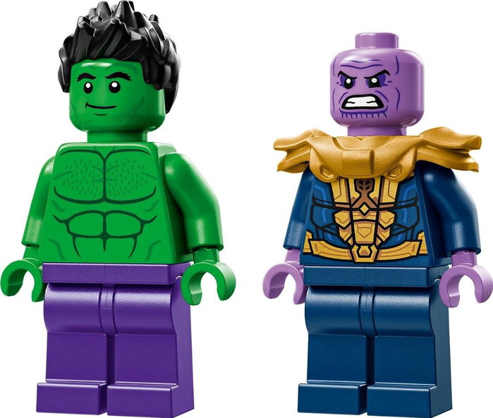 LEGO Marvel 76312 Camión de Hulk vs. Thanos con 2 Minifiguras