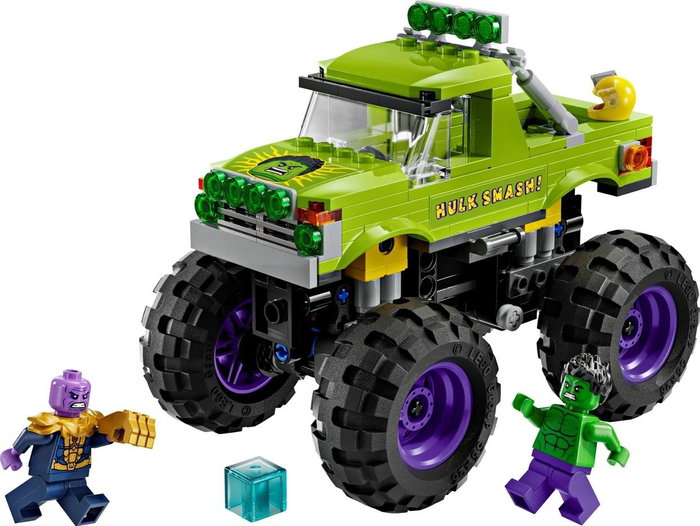 LEGO Marvel 76312 Camión de Hulk vs. Thanos con 2 Minifiguras