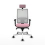 PIQUERAS Y CRESPO Silla de oficina Horna Rosa y Blanco