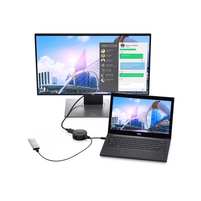 Dell Adaptador Móvil USB-C DA300, HDMI/VGA/DisplayPort/RJ-45, Negro Dell Adaptador Móvil USB-C DA300, HDMI/VGA/DisplayPort/RJ-45, Negro