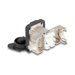 DeLOCK Conector RJ45 tipo-D empotrado Cat.6A STP IP66