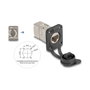 DeLOCK Conector RJ45 tipo-D empotrado Cat.6A STP IP66