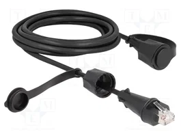 DeLOCK Cable de red Cat6 STP RJ45 a RJ45 de 3 m IP68 Negro