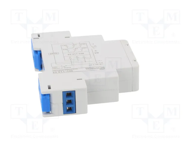 NOVATEK ELECTRO Relé de tiempo REV-114 24VDC DPDT