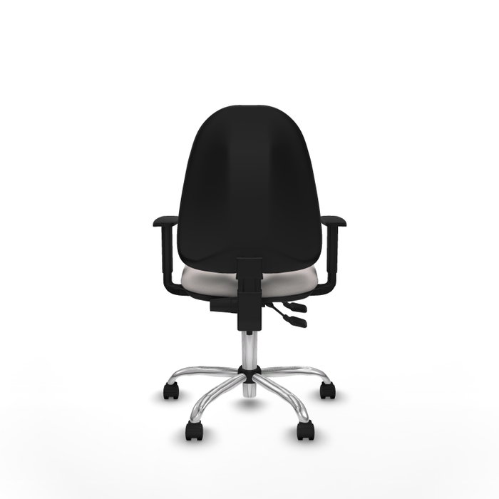 PIQUERAS Y CRESPO Silla de oficina Algarra en blanco con brazos 1D