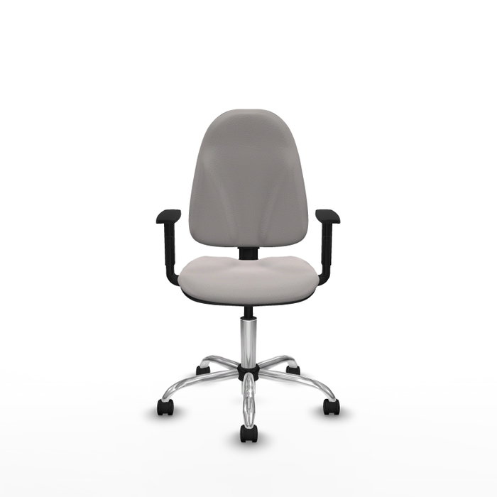 PIQUERAS Y CRESPO Silla de oficina Algarra en blanco con brazos 1D