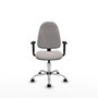 PIQUERAS Y CRESPO Silla de oficina Algarra en blanco con brazos 1D