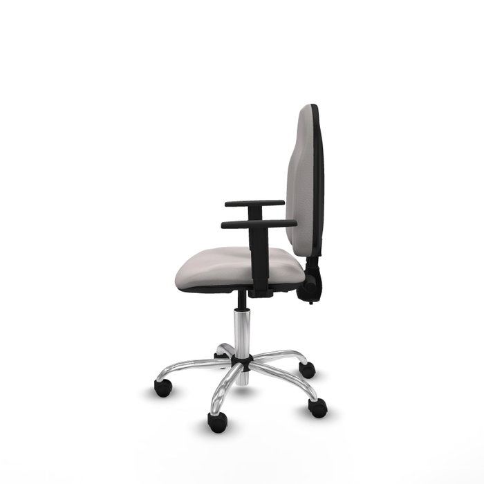 PIQUERAS Y CRESPO Silla de oficina Algarra en blanco con brazos 1D