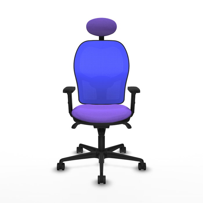 PIQUERAS Y CRESPO Silla de oficina Jorquera con mecanismo sincro, asiento lila y malla azul PIQUERAS Y CRESPO Silla de oficina Jorquera con mecanismo sincro, asiento lila y malla azul