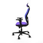 PIQUERAS Y CRESPO Silla de oficina Jorquera con mecanismo sincro, asiento lila y malla azul